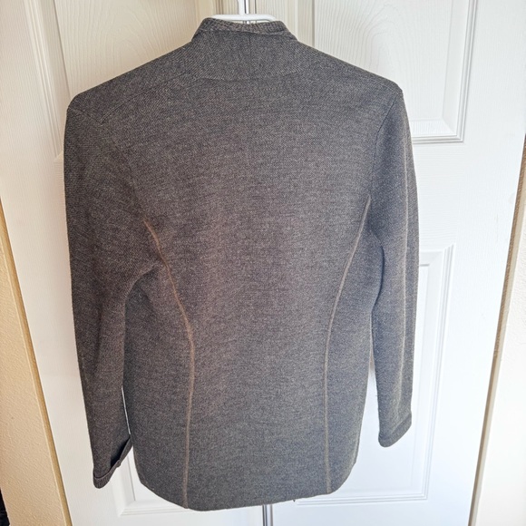 Eileen Fisher Open Front Waterfall Cardigan Merino Wool Long Sleeve Minimalist - Picture 3 of 6